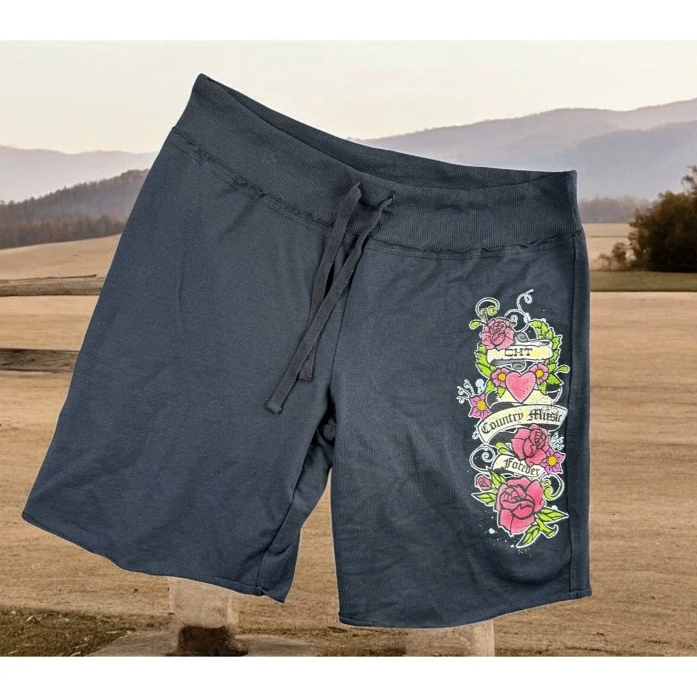 Cmt Loot Sweat Shorts Junior 19 2XL Black‎ Country Music Forever Lounge Resort